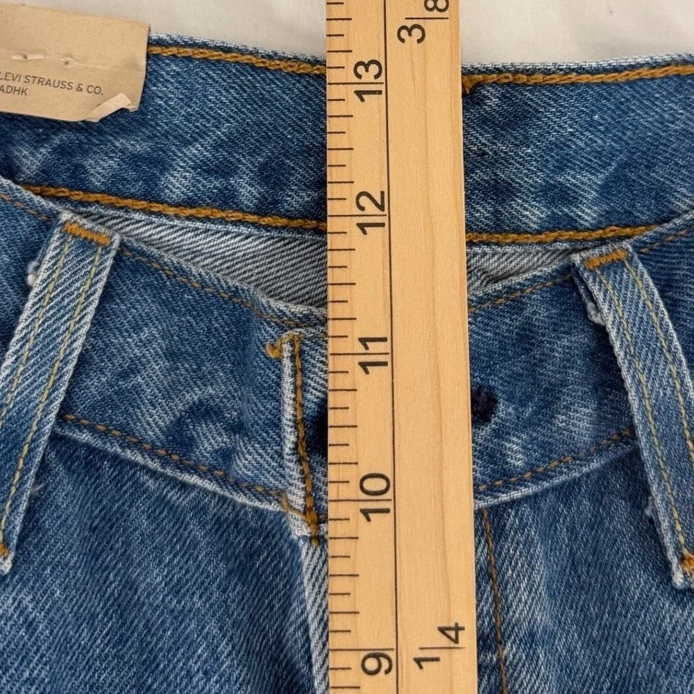 Levis 501 Original Fit Jeans Men 31x30 Blue Distressed Straight Leg Button Fly